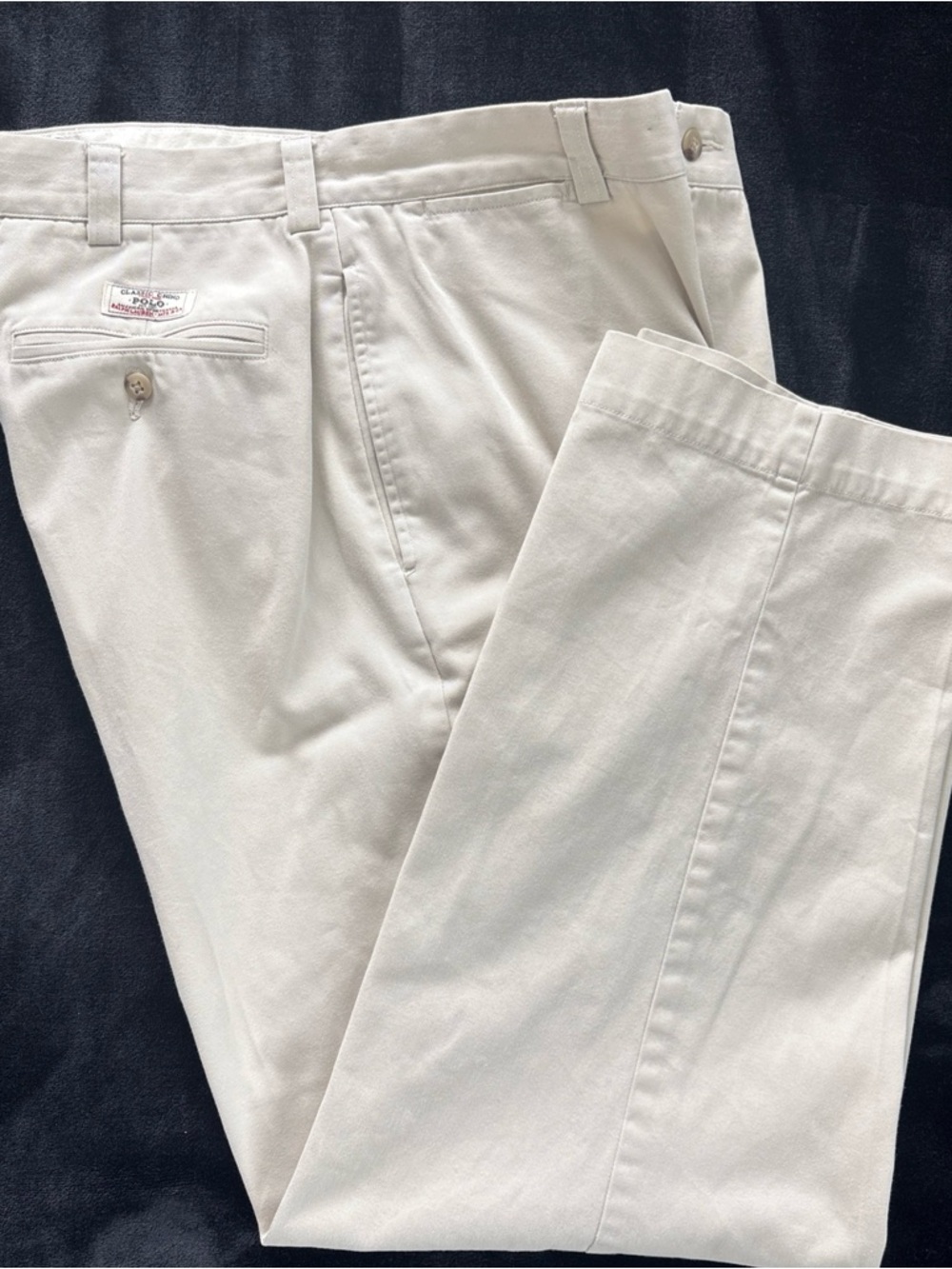 Polo Ralph Lauren Philip Pant Mens 34x29 Khaki Chino Flat Front Classic Fit